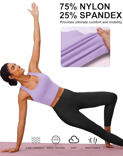 Image of PINSPARK Sports Bra Longline Racerback Tank Tops for Women Padded Workout Yoga Top