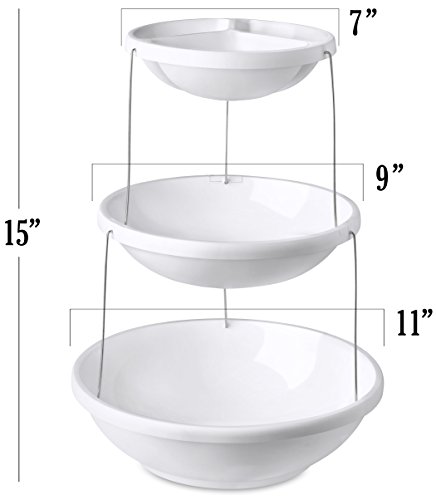 Masirs-3-Tier-Collapsible-Bowl-Decorative-Design-Folds-for-Minimal-Storage-Ideal-for-Serving-Snacks-Salad-and-Fruit-Top-Bowl-Divided-into-Three-Sections Masirs 3 Tier Collapsible Bowl Decorative Design Folds for Minimal Storage Ideal for Serving Snacks Salad and Fruit Top Bowl Divided into Three Sections