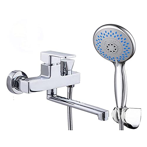 Robinet de baignoire avec douche pour un bain chaud relaxant et une installation murale