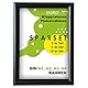 INMO Alu-Klapprahmen DIN A4 mit Aluminium Profil ohne Glas - Klappbarer Bilderrahmen Schwarz - Fotorahmen für Bilder, Poster, Plakate - 23,80 x 32,50 cm Urkundenrahmen