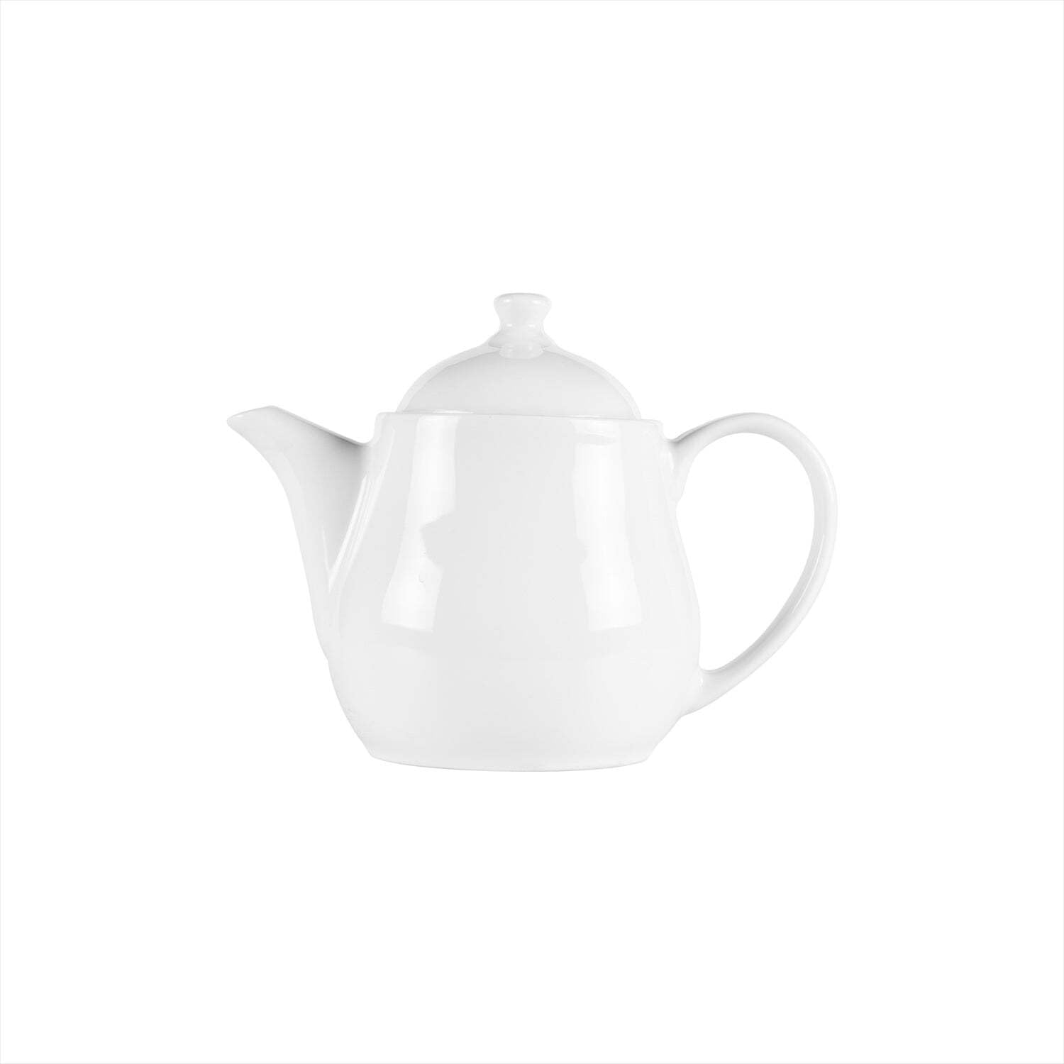 Porcelain Delta-Coupe dia.6" h:3" 13 oz. Round White Porcelain Coffee/Tea Pot