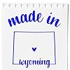 Large Made with Love in Wyoming Rubber Stamp - 1-5/8 Size - Wyoming Residents and Makers - Made in Wyoming Stamp & Made in WY Stamp for Crafting and Personalization, Artisan-Crafted #2