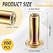 Otoolling 100 Pcs Multi-Grip Rivet-Nuts, 1/4-20 Rivet Nut Steel Pre-bulbed Shank, Zinc Plated Flat Head Threaded Insert Nut Fasteners for Construction Industrial