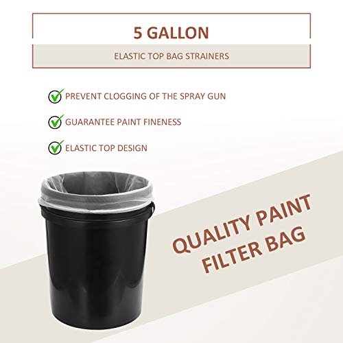 5 Gallon Paint Strainer Bags White Regular Fine Mesh/Elastic Top Bag Strainers For Use With Paint Sprayers (30) #TOP4