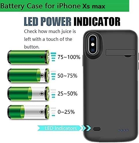 AFTRYOUGO Battery Case for iPhone Xs max[6.5 inch], Upgraded 7200mAh Portable Charging Case Extended Battery Pack for iPhone Xs Black Pro Model:XDL-629M Model:XDL-629M
