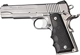 Hogue OverMolded Rubber Grip for 1911 Government Model with Finger Grooves, Black - 45000
