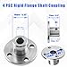Bivethoi 4 Pcs Rigid Flange Shaft Coupling, 8mm High Hardness Metal Guide Coupler, Bearing Fittings Motor Connector with Some M4 Fastening Screw 1 Pcs Hex Wrench for DIY Handmade Model