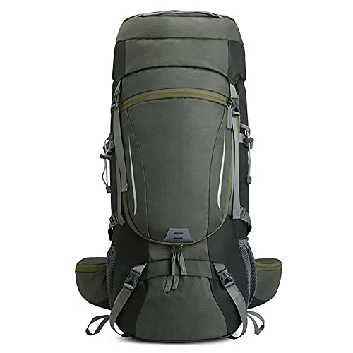 LHKK Wasserdicht Leichte Wandern Rucksack Faltbare Wandern Backpackwith Regen Cover Outdoor Sport Reise Daypack für Klettern Camping Touring Green Cover