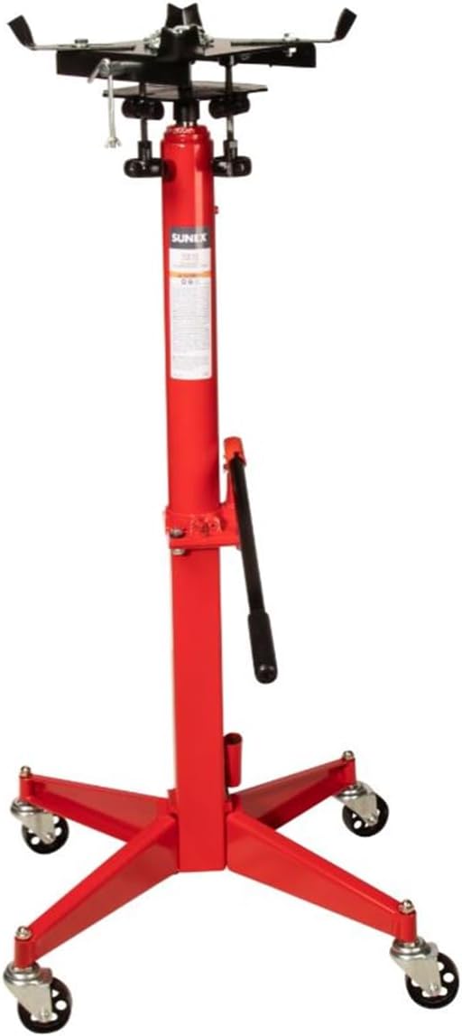 Sunex Tools Telescoping Transmission Jack — 700-Lb. Capacity, Universal Saddle, Chain Tie-Down, Model# 7700C