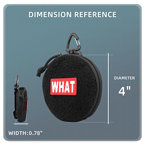 Amyipo Mini Small Utility Edc Pouch Molle Pouch Multi-Purpose Compact Tactical Waist Bags (Black, Circle Pouch - 2Pcs)… #TOP1