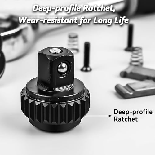 Image of 12pcs 1 /4 Inch Ratchet Socket Wrench Set, Drive Socket Set with 10 Sockets 4-13mm and 2 Way Quick Released Ratchet Handle and Extension Bar (1 /4 inch Drive 12pcs)