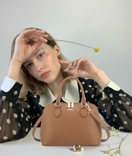 Image of LOVEVOOK Purse for Women Crossbody Bags Classic Double Zip Top Handle Dome Satchel Bag