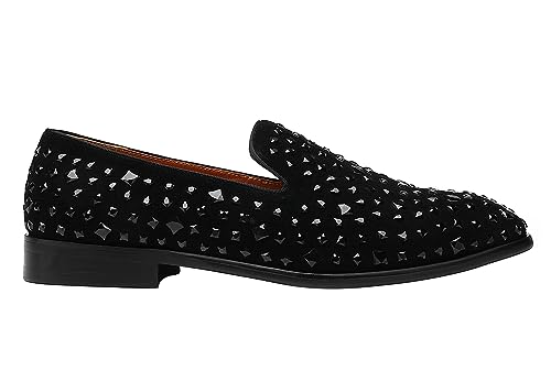 ELANROMAN Men's Loafers Leather Wedding Party Dress Shoes3