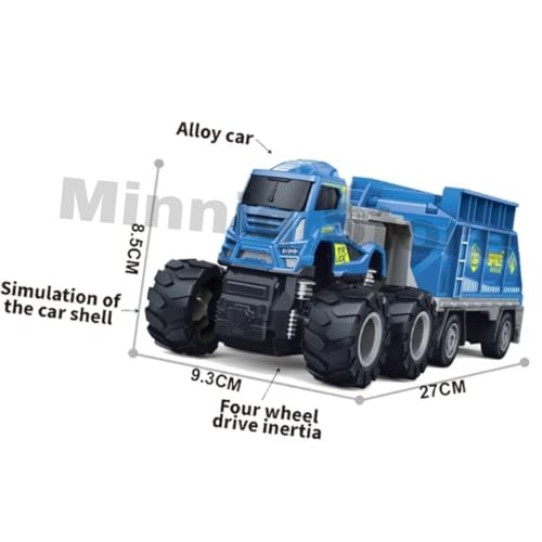 Image of Space Transport Trailer Truck 1:43 Metal Toys Alloy Diecast Truck Set Toy, Diecast Miniature Car Model Best Birthday Gift for Kids[Multicolor = Sent Any 1 Truck]