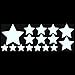 LiteMark White Reflective Star Decals, 3M Scotchlite Assorted Size Stickers for Helmets, Bikes & Cars, Pack of 16