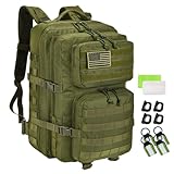 [R.SASR] 45リットルミリタリーリュックサック、タクティカルバッグ、アウトドアキャンプハイキングバックパック (C アーミーグリーン 45L)
