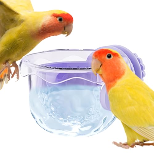 Bird Bowl, ケージ用鳥の餌箱, 旅行用キャリア給餌器 インコ オウム セキセイインコ 室内園芸用 飲み物・餌やり