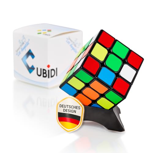 CUBIDI® Original Zauberwürfel 3x3 Klassisch - Typ Los Angeles. Speed Cube 3x3 mit optimierten Dreheigenschaften. Hochwertiger Magic Cube für Anfänger und Fortgeschrittene
