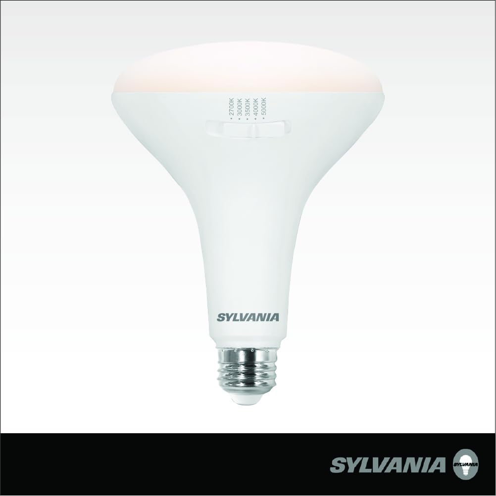 Sylvania TruWave BR40 LED Light Bulb, 13W = 85W, 5 CCT Select 2700/3000 / 3500/4000 / 5000K, Dimmable, 1100 LMS, Frosted Finish (42108) (Pack of 1)