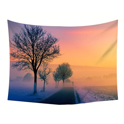 Tenture murale paysage pour masquer un mur vide et decorer le salon - 5