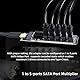 CY Adapter 10 Gbps USB-C Type-C zu NGFF Key B+M SATA 6 Gbps 5 Ports Adapterkonverter PM Port Multiplier Selector JMB575 JMS580