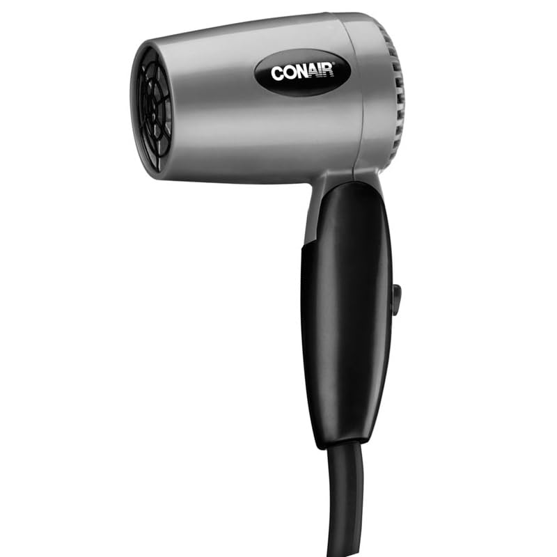 Secadora de Cabello Compacta Conair Plegable Doble Voltaje Gris