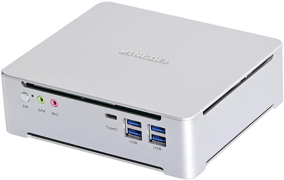 KINGDEL Mini Desktop Computer, Student PC with i7-7820HK 4 Cores up to 3.9Ghz CPU, 16GB RAM, 256GB SSD, Type-C, 4K: 4096x2304, HD+DP Port