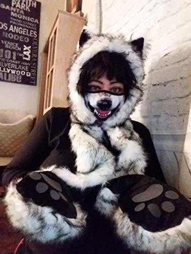 Axbxcx Animal 3D Prints Neck Gaiter Warmer Half Face Mask Scarf Windproof Dust Uv Sun Protection For Skiing Snowboarding Snowmobile Halloween Cosplay Wolf #TOP1