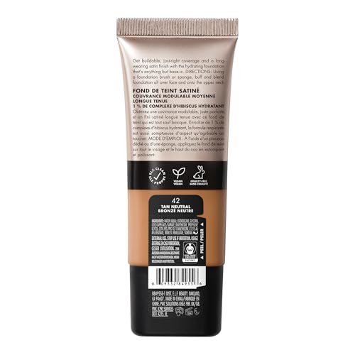 Image of e.l.f. Soft Glam Foundation, Medium Coverage, Long-Lasting & Buildable Foundation For A Smooth, Satin Finish, Vegan & Cruelty-Free, 42 Tan Neutral