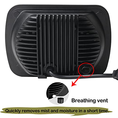 Hozan 5X7 7X6 Rectangular Led Headlights Compatible With Wrangler Yj Cherokee Xj Replacement H6054 H5054 H6054Ll 69822 6052 6053 Square Headlamps #TOP1