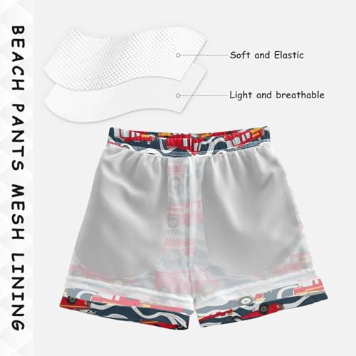 Boccsty Fruit Strawberries Boys Swim Trunks Baby Kids Swimwear Summer Toddler Beach Board Shorts 2T-XL4