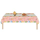 Generico Mantel rectangular de Pascua | Funda impermeable protectora 137 x 274 cm, mantel de Pascua decoración | Para interior exterior cocina, restaurante, oficina, apartamento, pícnic, fiestas
