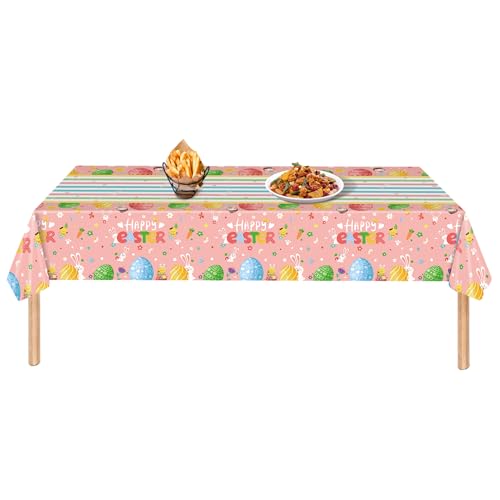 Riaisttd Mantel de Semana Santa - 137x274 cm Impermeable Protector,Mantel Impermeable Decoración De Pascua | para Casa Dormitorio Sala Cocina Restaurante Apartamento Jardín
