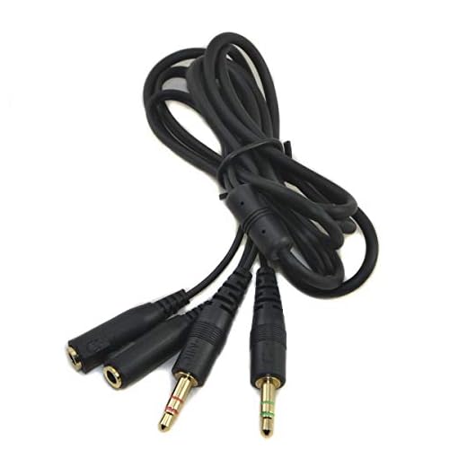 Simoutal 2 Plugs 2 Jacks Gaming Headset Extension Cable 3.5mm Audio Extension Cord for Soundcard Headset Computer Gaming 5ft (Black)