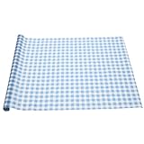 TOVINANNA Fettdichtes Wiederverwendbares Wachspapierrolle mit Blauem Karomuster...