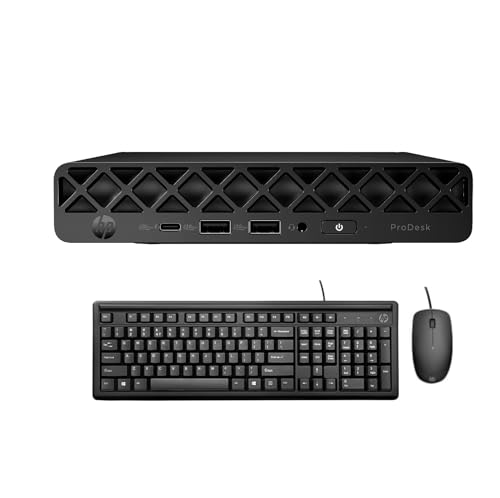 HP ProDesk 4 Mini G1i AI Business Mini Desktop (Intel Ultra 5-235T, Intel Graphics Shared, 16GB DDR5, 512GB PCIe SSD, WiFi 6E, Bluetooth 5.3, 90W PSU, RJ-45, 2 Display Port, 1 x HDMI 2.1, Win 11 Pro)