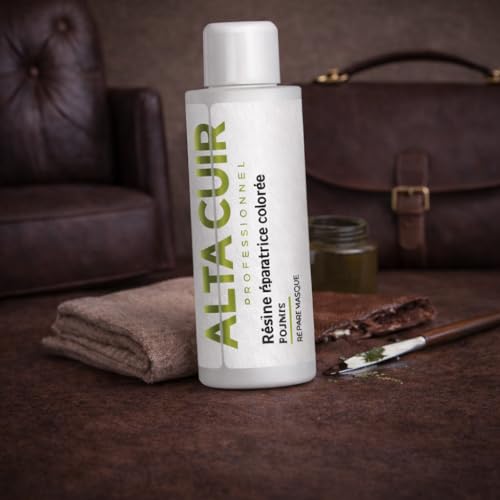 Résine Réparatrice Cuir Blanc 60 ML – Répare Griffures de Chat, Rayures et Craquelures – Rénovation Canapé, Sièges Auto, Maroquinerie – Haute...
