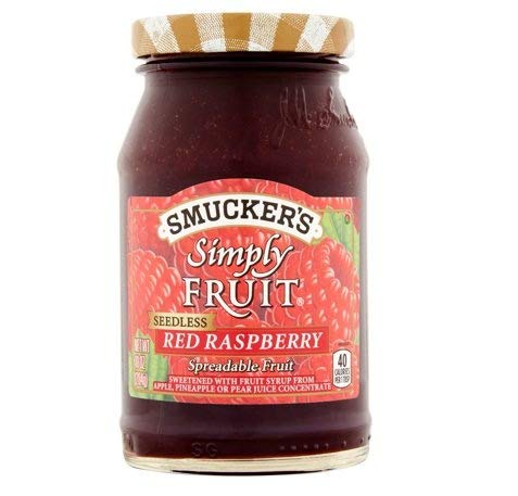 Smucker's Simply Fruit Spreadable Fruit 10oz Jar (Pack of 3) (Seedless Red Raspberry)