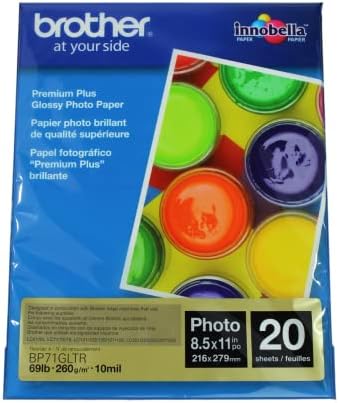 Brother Glossy Inkjet Paper, 8.5 x 11 Inches, 20 Sheets (BP71GLTR) image 3