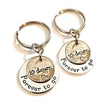 A Pair of 10 Down and Forever To Go Key Chains with 2011 or 2012 Dimes for Your 10th Anniversary...