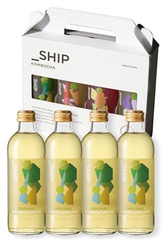 ファスティング 酵素ドリンク コンブチャ [公式] _SHIP KOMBUCHA 国産 無添加 オーガニック オリジナル 置き換えダイエット 腸活 希釈なし (4本(300ml×4))の商品画像（Amazon）
