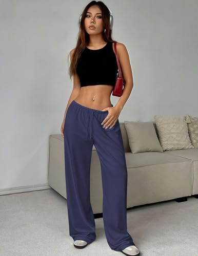 Image of Ekouaer Women Pajama Pants Comfy Pj Bottom with Pockets Stretch Plaid Sleepwear