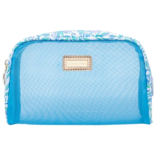 Lilly Pulitzer Clear Zipper Pouch, Cute Pencil Case for Adults, Travel Toiletry Bag, Small Pouch Bag for Supplies, Makeup or Toiletries, Just a Pinch4