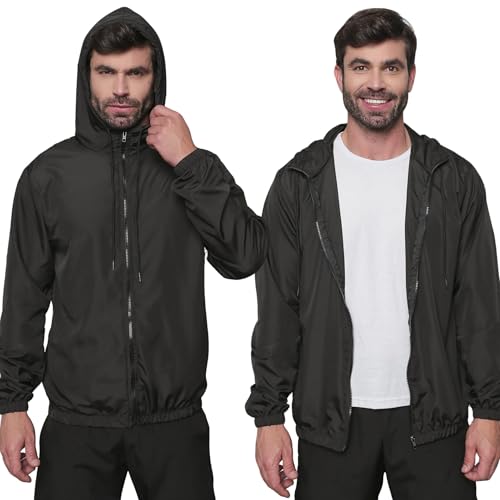 Jaqueta Corta Vento Impermeavel leve com Capuz e Ziper (BR, Alfa, M, Regular, Regular, 50, Preo)