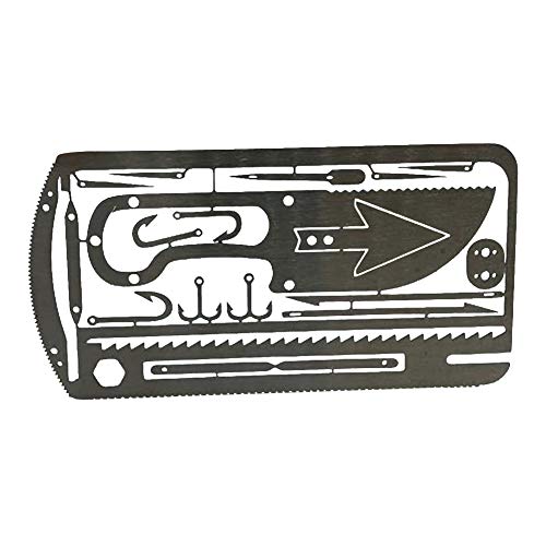 ColorfulLaVie Survival Card, Angelausrüstung Haken Karte, Multitool Überlebenskarte für Ihre Brieftasche, Wildnis-Überlebens-Karte für das Angeln Camping Wandern Jagd Notfall Kit Cover
