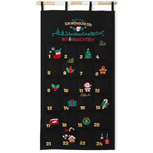 Fulasofia Adventskalender zum Befüllen Stoff Wandkalender