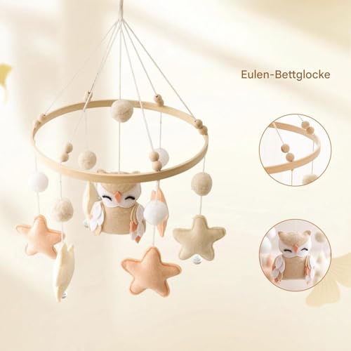 Mobile pour lit de bébé en feutre pour apaiser les nuits - 6