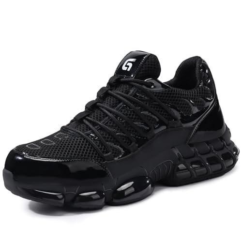 Steel Toe Shoes for Men Lightweight Work Shoes Construction Industrial Work Tennis Shoes Safety Shoes Comfortable Steel Toe Sneakers for Men Women