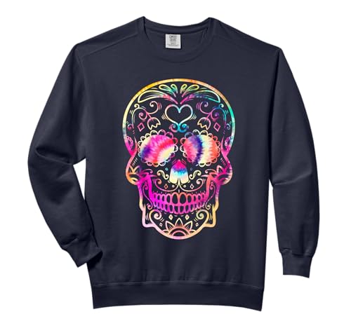 Radiologic Technologist Sugar Skull Skeleton Head Rad Tech Comfort Colors Adult Sweatshirt