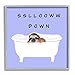 Stupell Industries Slow Down Baby Sloth Bubble Bath Lavender Purple, Designed by Ashley Singleton Gray Framed Wall Art, 12 x 12, White